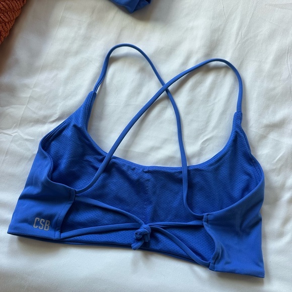 CSB SET - Scrunch Butt leggings & strappy bra - Cobalt / Size XL - Picture 3 of 5
